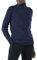 Amazon Essentials Damen Langarm-Pullover Für Den Winter, Soft-Touch-Zopfmuster Mit Trichterausschnitt, Marineblau, XL