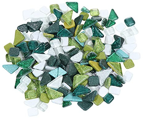 Milisten 500g Glitter Crystal Smooth Stone Craft Mosaic Tile for Diy Arts Crafts Heat Humidity Resistant