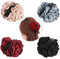 Haarklammern, groß, schwarz, burgunderrot, Schmetterling, Oktopus, koreanische Schleife, Seide, Chiffon, Rose, Kunststoff, Haarklammern, Haarklammern für Frauen und Mädchen, 4 Stück