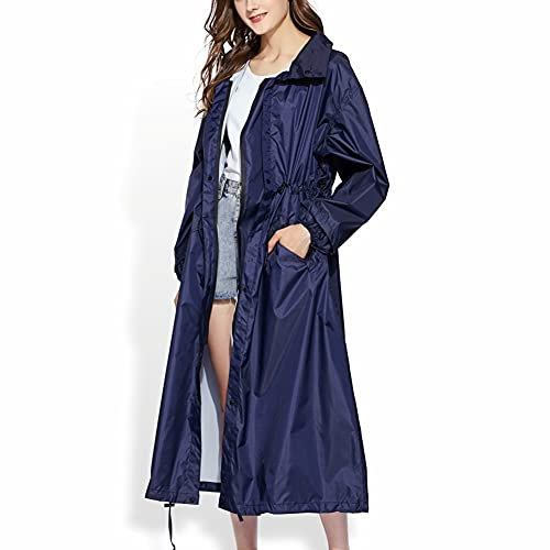 Ynport Crefreak Femmes Imperméable Veste Imperméable Long Léger Imperméable Respirant Veste D'extérieur Coupe-Vent À Capuche Poncho Extérieur