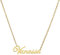 ANDANTE Premium Collection - Namenskette Vanessa 14K Gold Edelstahl Halskette Personalisierte Kette mit Namen - längenverstellbar 43 cm - 48 cm