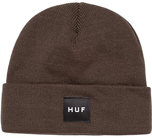 HUF Essentials Box Logo Beanie - Brown