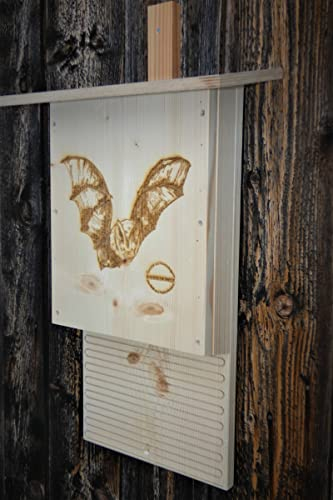 XXL Premium Fledermauskasten aus 18mm starken bayerischem Fichtenholz, großes Wetterfestes Dach. Fledermaus, Haus, Nistkasten