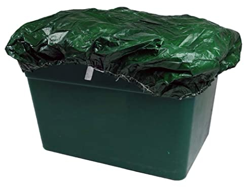 BOXHAT - BLACK, BLUE or GREEN - (1-3 Pack) Recycling Box Cover - Laminated WATERPROOF Kerbside Recycling Lid - Elastic Sealed & Tie (2 Pack, Green)