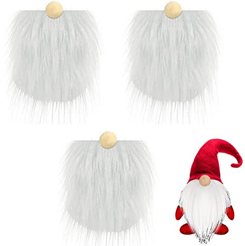 LICHENGTAI 3 Stück Vorgeschnittener Wichtelbart Zum Basteln, Falscher Bart Schnurrbärte Bart Lustiger Falscher Bart Kostüm Zubehör für DIY Wichtel Puppe Weihnachtsdekoration Osterdekoration