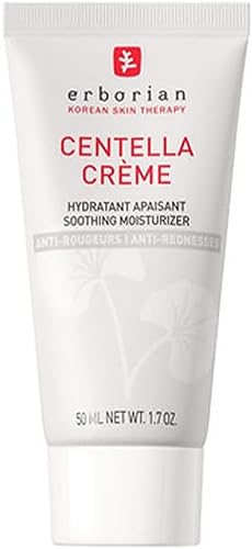 Erborian - Centella Cream mit Centella Asiatica und Hyaluronsäure - Beruhigende Feuchtigkeitscreme - Koreanische Hautpflege - Anti-Rötungen - 50 ml