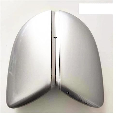 Spiegelkappen Auto Rückspiegel Kappe Für VW Für Golf 6 Für MK6 Für GTI R20 Für Touran 2011 2012 2013 2014 2015 1 Paar Seite Spiegel Abdeckung Außenspiegelkappe (Farbe : Silber)