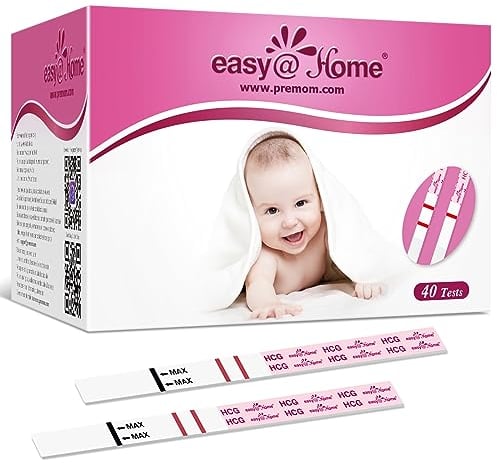 Easy@Home 40 x Schwangerschaftstest Frühtest 10 mIU/ml - Empfindliches Pregnancy Test - Frühschwangerschaftstest Streifen mit Höchster Genauigkeit | Zuverlässiger Ultra Frühtest Schwangerschaft