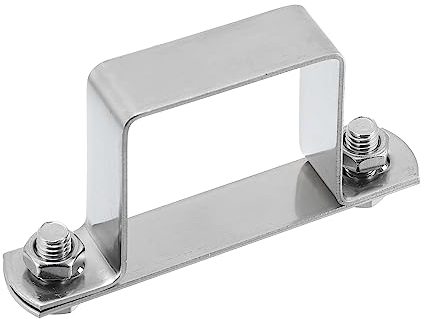 QUARKZMAN U Geformt Verbinder Klammer 50mm x 50mm 304 Edelstahl Edelstahl Stab Sicherheit Halterung Klammern für Tür Fenster Schuppen Geschlossene Stange Halter Strebenkanal Paket von 1