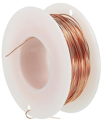 PATIKIL 131 Feet Solid Bare Copper Wire, 25 Gauge 99.9% Pure Copper Wire 0.5mm Soft Beading Wire Metal Plant Stem Ties for Jewelry Craft (40m)