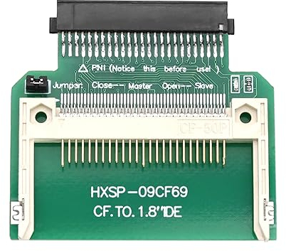 EMSea 50-polige CF-auf-IDE-1,8-Zoll-Adapterkarte 50-polige Compact-Flash-Adapterkarte Kompatibel mit Linux Kompatibel mit Win98 Zubehör für Motherboards