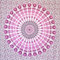 MOMOMUS Wandteppich Mandala - Indische Wandkunst - Wandteppich Aesthetic, Wandtuch Boho oder Wandbehang aus Stoff - Weiß und Rosa, 135x210 cm