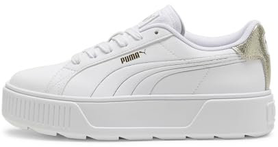 PUMA Damen Karmen Metallic Shine Sneakers 41White Silver Gold Metallic