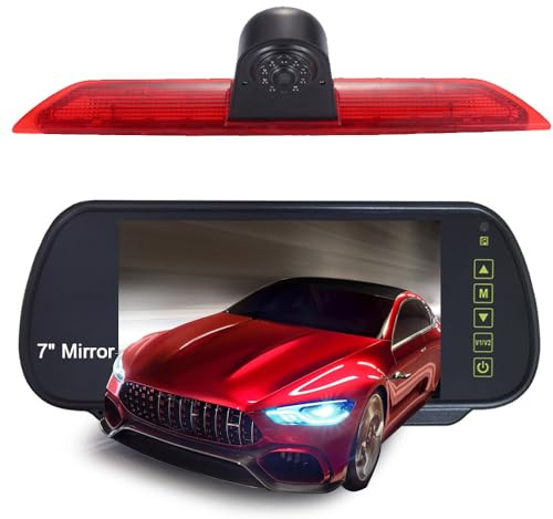 Transporter 3rd Bremslicht Kamera Bremslicht Rückfahrkamera+7 Zoll LCD Rückspiegel Ersatz für Ford Transit tourneo Custom Jumbo Kasten V363 F150 F250 F350 V636 MK8 2012-2020 Van