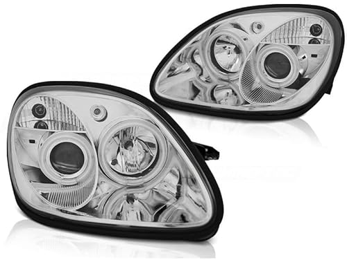 DM Autoteile 700069 Scheinwerfer chrom kompatibel für Mercedes Benz SLK R170 ab 96-04