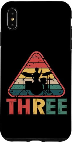 Coque pour iPhone XS Max Batterie 3e anniversaire de batteur garçon fille 3 ans