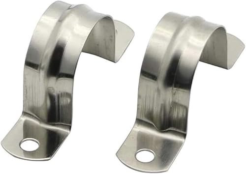HVDHYY 60mm Abrazadera de Tubo Alicates de Tubo de 304 Acero Inoxidable Titular de La Tarjeta Clip Hebilla Abrazadera de La Manguera Tipo U-Abrazadera Ohm Tarjeta de La Silla de Montar 10pcs