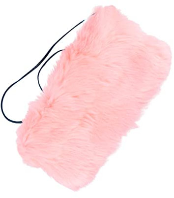 Happyyami Kunstpelz Handwärmer Muff Damen Winter Handlich Weich Warme Armstulpen Faux Fur Handschützer Kuscheliges Kissen Accessoire Für Kalte Tage Rosa