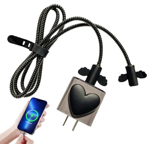 Jlobnyiun Schutz für Telefonkabel, Ladekabelschutz, Schutz für Ladekabel – Aive Wings Charger Case Schutzhülle für Mobiltelefone