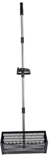 Rake de arena de grado comercial de arena con mango ergonómico largo de servicio pesado para recolectar pulgas y conchas marinas