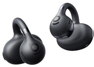 Baseus Bass BC1 Open Ear Earbuds Clip-On Kopfhörer, offener Ring Komfort mit Tri-Curve Snug Clip, kraftvoller Sound mit SuperBass, 4 Mikrofon, klare Anrufe, IP55 wasserdicht, 38H Spielzeit, leicht