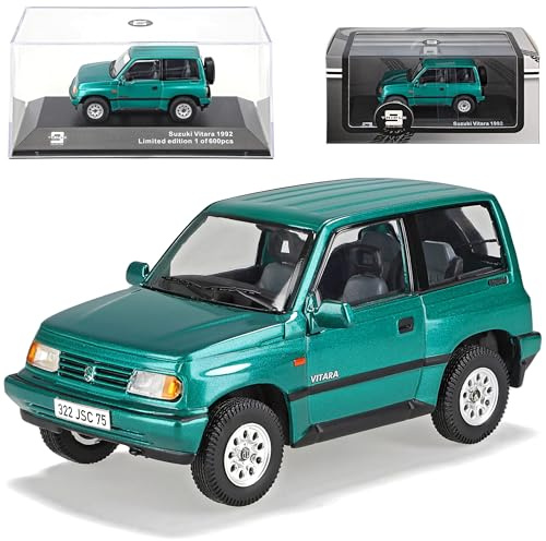 alles-meine.de GmbH Suzuki Vitara 3 Türer Grün 1988-1998 limitiert 1 von 600 Triple 9 1/43 Ixo Modell Auto mit individiuellem Wunschkennzeichen