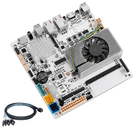 Glovary Mini ITX NAS Motherboard 6 Bay with N150 CPU, DDR5 SODIMM, 3 x NVMe Slot, 2 x 10GbE X550-AT2 RJ45 Lan, 17 x 17 CM Home Server PC Mainboard, 2USB3.0, USB-C, GPIO, TF Card Slot