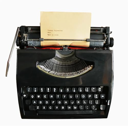 Taifuan Manuelle Schreibmaschine für Zuhause/Büro/Schreibtisch – Vintage mechanische Schreibmaschine für Schriftsteller, Retro altmodische tragbare Schreibmaschinen(Black)