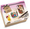 House Of Crafts Glass Painting, Single Craft Kit, Multicoloured, Start A Craft Set Includes 2 Candle Glasses, Peel Off Outlines, 5 Glass Paints, Artist’s Brush, Instructions