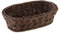 APS 50627 Korb, oval „Profi Line“ - Körbchen, Flechtkorb aus Polypropylen - Abmessungen: 19 x 12 cm / Höhe: 6 cm / Farbe: Dunkelbraun