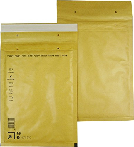 Global 25 Stück Luftpolsterumschläge 4/D 200 x 275 mm braun