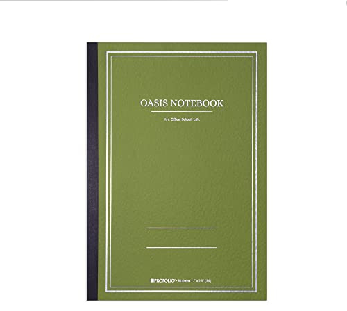 Itoya Profolio, Oasis Notebook, Avocado Green, Large B5, 6.9 x 9.8 inches, OA-LG-AV