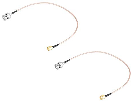 Walfront 2 Stücke 50Ω 30 cm SMA Stecker auf BNC Stecker RG316 Koaxialkabel mit Verbindungsleitung RF Koaxialkabel Antennenverlängerungskabel Adapter Jumper