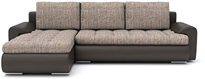 Sofini Ecksofa Tokio VI mit Schlaffunktion! Best Ecksofa! Wohnlandschaft mit Bettkasten! (Lawa 2+ Soft 66 Links)