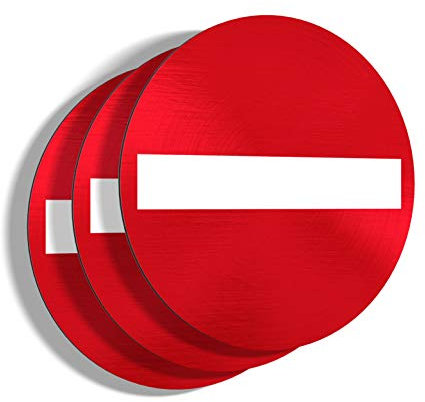 Panneau rigide Sens interdit - Accès interdit - Propriété privée - Lot de 3 - Application sur poteau, mur, porte de garage - Ultra résistant - Aluminium (pas PVC) - 20 cm