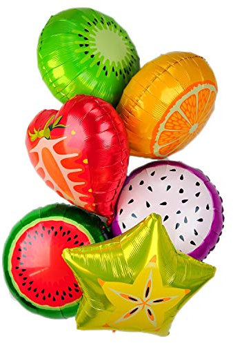 Happium 6-teiliges Luftballon-Set, Sommerfrüchte, Luftballons, Süßigkeitenland, Party-Dekoration, Geburtstags-Fruchtballons, Geburtstagsparty-Dekoration – 45,7 cm