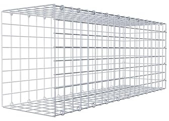 Gabiona Anbau-Gabione Typ2 eckig, Maschenweite 5 x 5 cm, Tiefe 30 cm, Gabione 100 x 40 x 30 cm (L x H x T), C-Ring