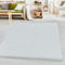 SIMPEX Teppich Wohnzimmer 200 x 290 cm Hochflor Teppich Weiß Moderne Einfarbig Design - Schlafzimmer Teppich Pflegeleicht Extra Weich Extra Flauschig - Carpet Living Room Deko