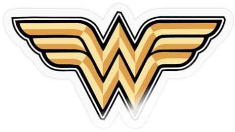 Spreadshirt DC Comics Wonder Woman Logo Original Sticker Aufkleber, 10 x 10 cm, Transparent glänzend