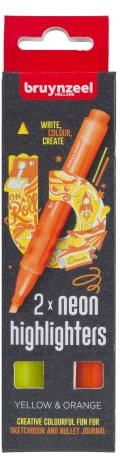 Bruynzeel Neon Textmarker 2er Set, gelb/orange