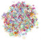 Multicolor Maniküre Glitzer Konfetti, 60g/Beutel Bunte Pailletten Geburtstag Hochzeit Konfetti Nagel Dekor DIY Material Zubehör (Buchstabe)