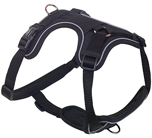 Nobby Komfort Geschirr MAILO, schwarz, M: Brust: 35-50 cm, Bauch: 60-75 cm, B: 20 mm, 1 Stück