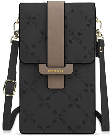 PU Leather Mini Crossbody Phone Bag for Women, Small Clutch Wallet with Shoulder Strap