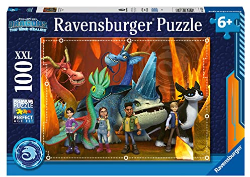 Ravensburger Kinderpuzzle 13379 - Dragons: Die 9 Welten - 100 Teile XXL Dragons Puzzle für Kinder ab 6 Jahren