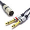 VITALCO XLR Macho a 2x Jack 6.3 Mono 5m Adaptador XLR de 3 Pines a Doble Jack 6.35 TS Conectores Divisor de Audio 3-pin Cable de Micrófono Estéreo