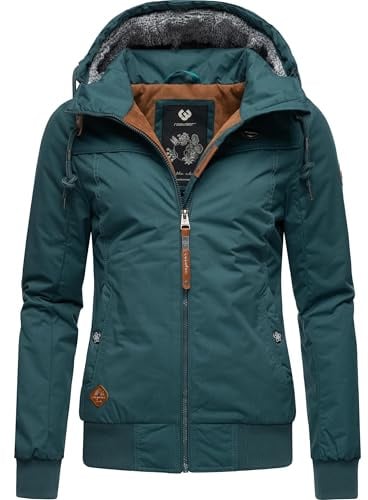 Ragwear Damen warme Winterjacke mit Abnehmbarer Kapuze Jotty Winter Intl Dark Green22 Gr. XS