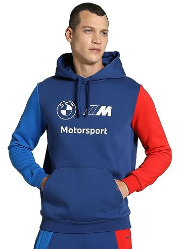 PUMA Men's BMW M Motorsport Essentials Fleece Hoodie, Pro Blue-m Color, XXL
