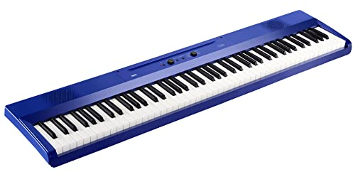 Korg – Liano L1 – Tragbares Digitalpiano mit Hochwertiger Soft-Touch-Tastatur – Metallisches Blau