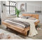 Lomadox Doppelbett Ehebett Bett Echtholz Massivholz, 180x200 cm, Eiche massiv, Holzkopfteil, Massivholzkufen, B/H/T ca. 198/88/228 cm