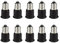 ShuoHui 10 Stück E12 adapter E12 auf E14 Lampensockel Adapter Konverter,E12 auf E14 Lampensockeladapter für Glühlampen,LED,Halogen Energiespar Lampen